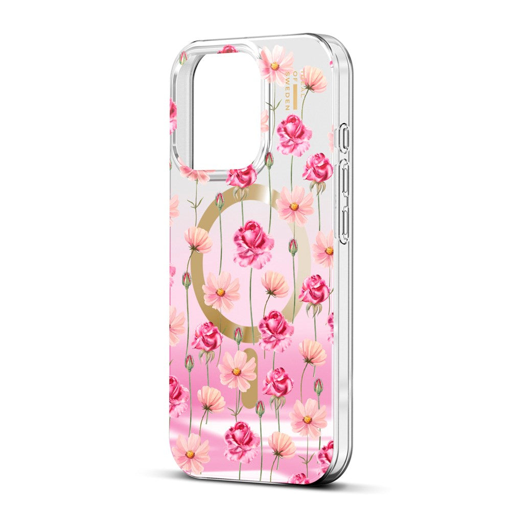 iPhone 16 iDeal Of Sweden Mirror Deksel - MagSafe Kompatibel - Rose Blush Floral