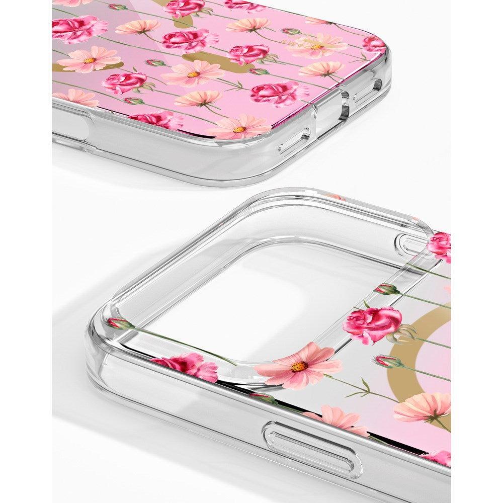 iPhone 17 Pro iDeal Of Sweden Mirror Deksel - MagSafe Kompatibel - Rose Blush Floral