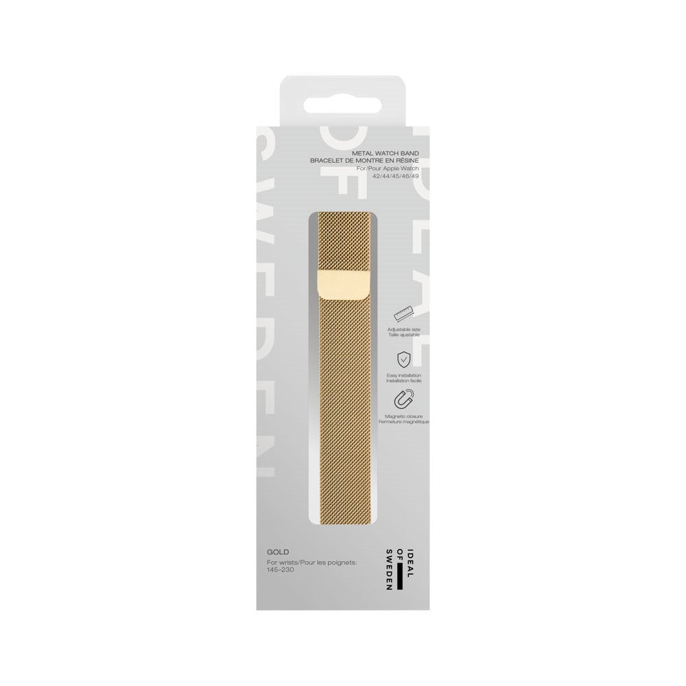 Apple Watch (42/44/SE/45/46/49mm) iDeal of Sweden Metall Klokkerem - Metalic Gold