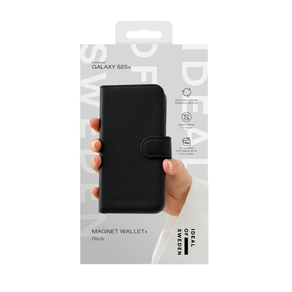 iDeal Of Sweden Samsung Galaxy S25 Magnet Wallet+ Deksel - Svart