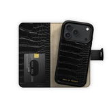 iPhone 18 Pro / 17 Pro iDeal Of Sweden Magnet Wallet+ Deksel - MagSafe Kompatibel - Black Croco
