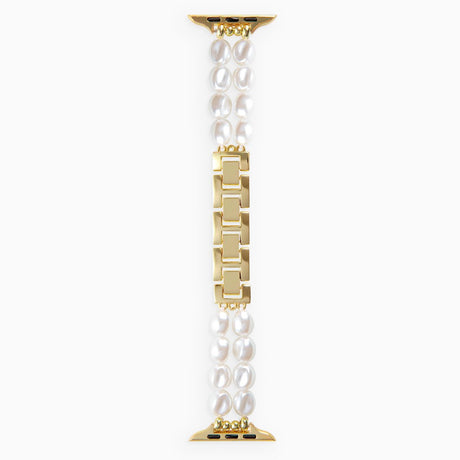 Apple Watch (38/40/SE/41/42mm) iDeal of Sweden Resin Klokkerem - Classy White Pearl