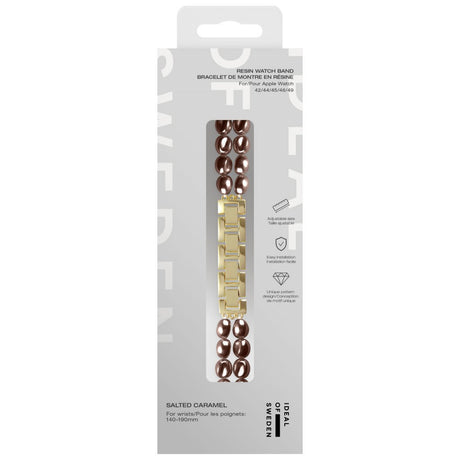 Apple Watch (42/44/SE/45/46/49mm) iDeal of Sweden Resin Klokkerem - Salted Caramel Pearl