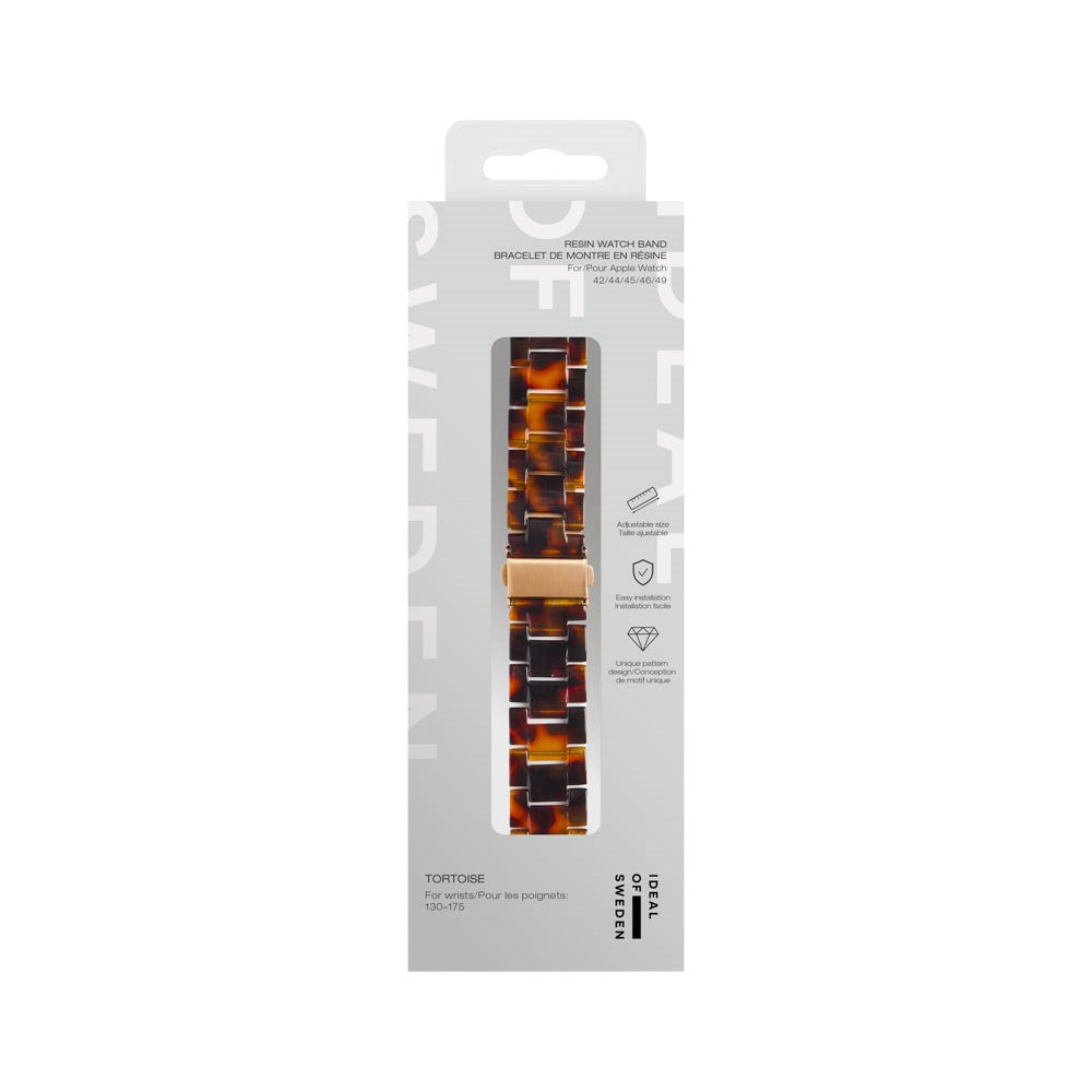 Apple Watch (42/44/SE/45/46/49mm) iDeal of Sweden Resin Klokkerem - Tortoise