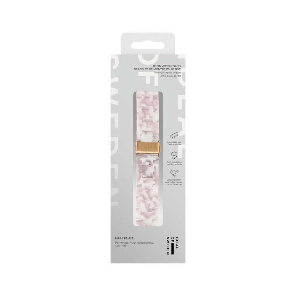 Apple Watch (42/44/SE/45/46/49mm) iDeal of Sweden Resin Klokkerem - Pink Pearl