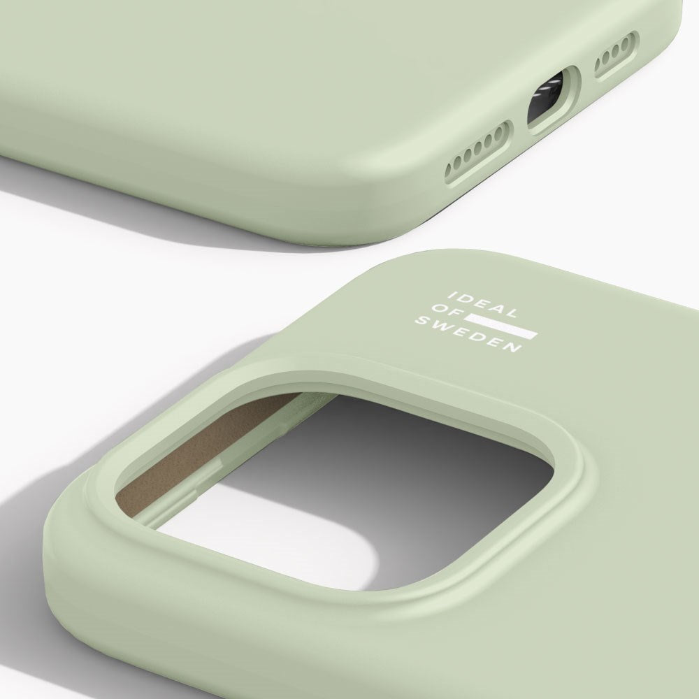 iPhone 15 Pro Max iDeal Of Sweden Silicone Deksel - Sage Green