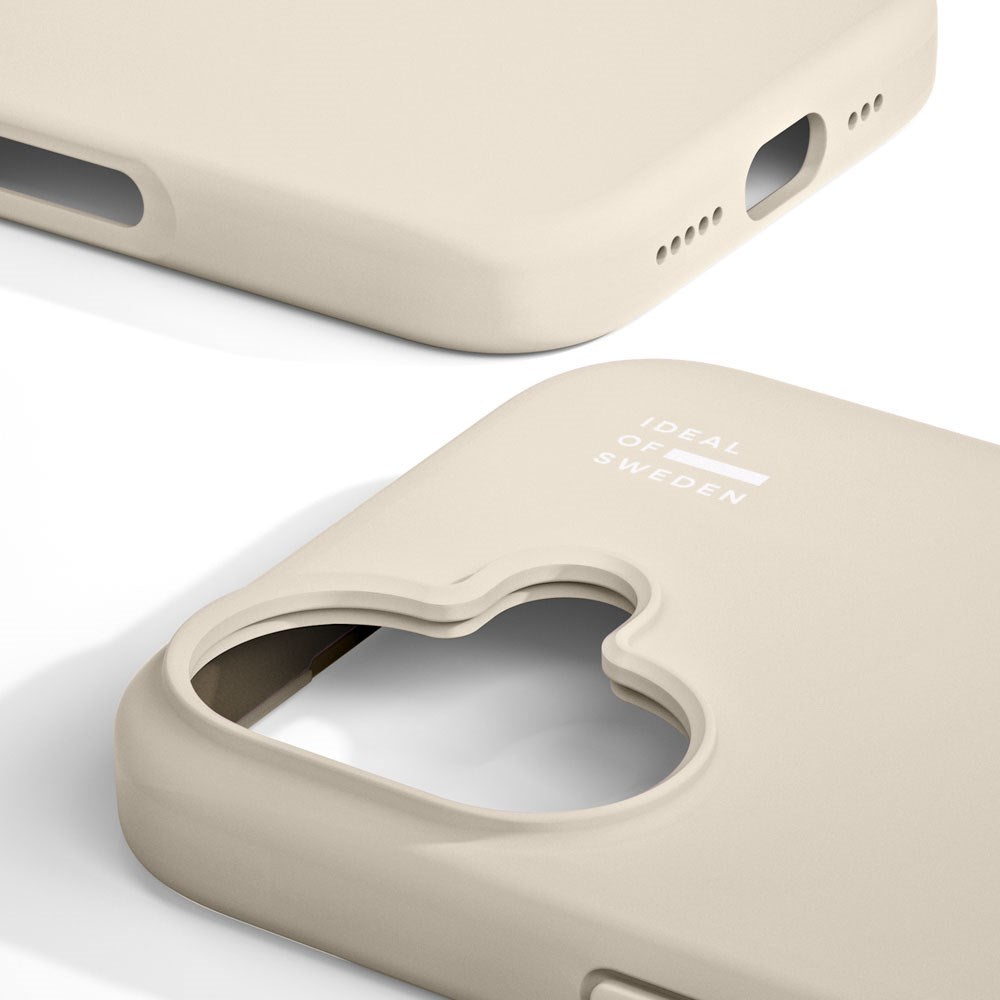 iPhone 16 iDeal Of Sweden Silicone Deksel - MagSafe Kompatibel - Cloud Dancer