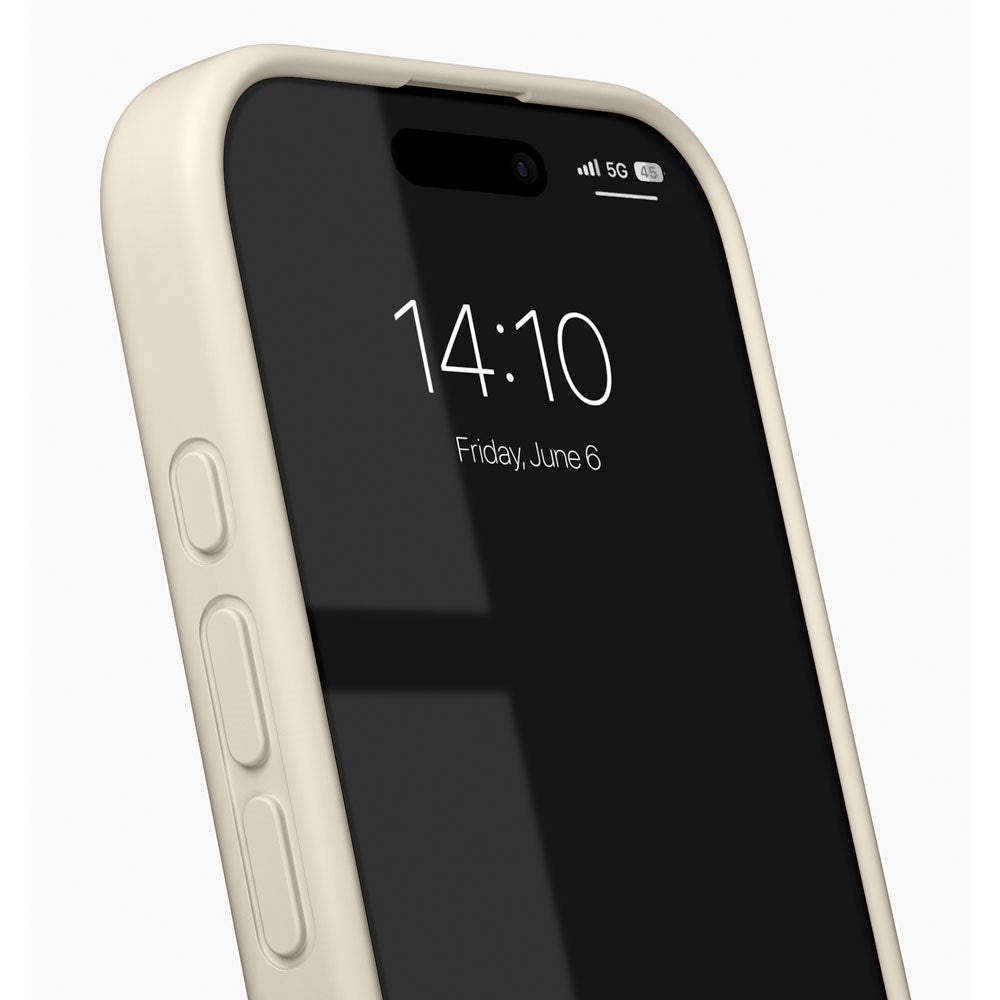 iPhone 16 Pro iDeal Of Sweden Silicone Deksel - MagSafe Kompatibel - Cloud Dancer