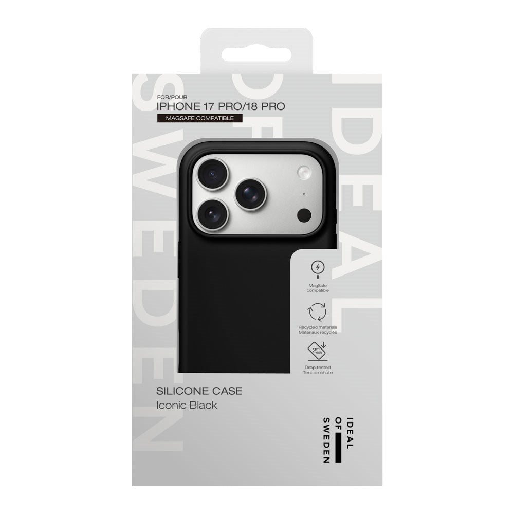 iPhone 18 Pro / 17 Pro iDeal Of Sweden Silikon Deksel - MagSafe Kompatibel - Black