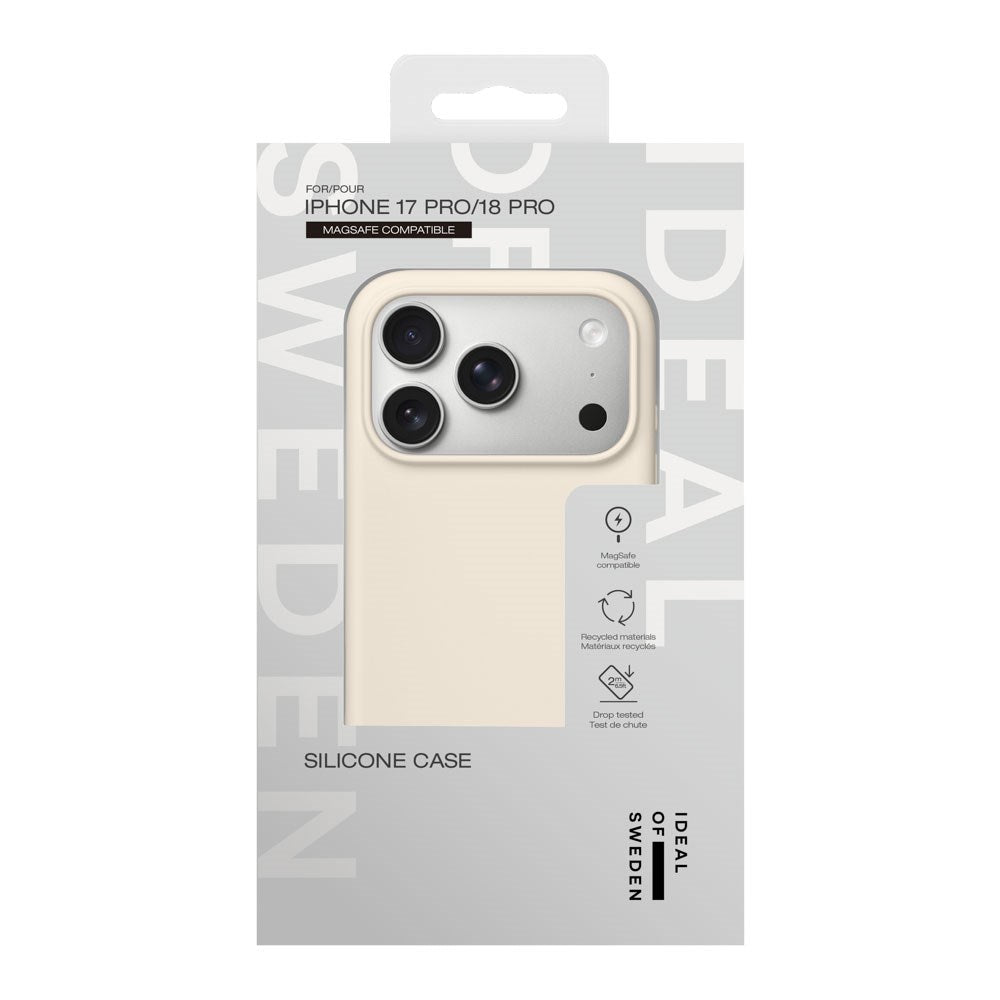 iPhone 18 Pro / 17 Pro iDeal Of Sweden Silikon Deksel - MagSafe Kompatibel - Cloud Dancer
