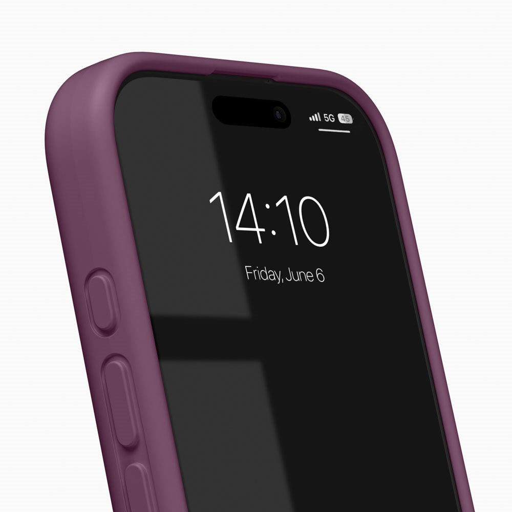 iPhone 16 Pro iDeal of Sweden Soft Swirl Silicone Deksel - MagSafe Kompatibel - Velvet Plum