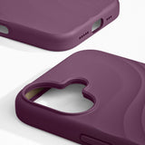 iPhone 17 iDeal of Sweden Soft Swirl Silicone Deksel - MagSafe Kompatibel - Velvet Plum