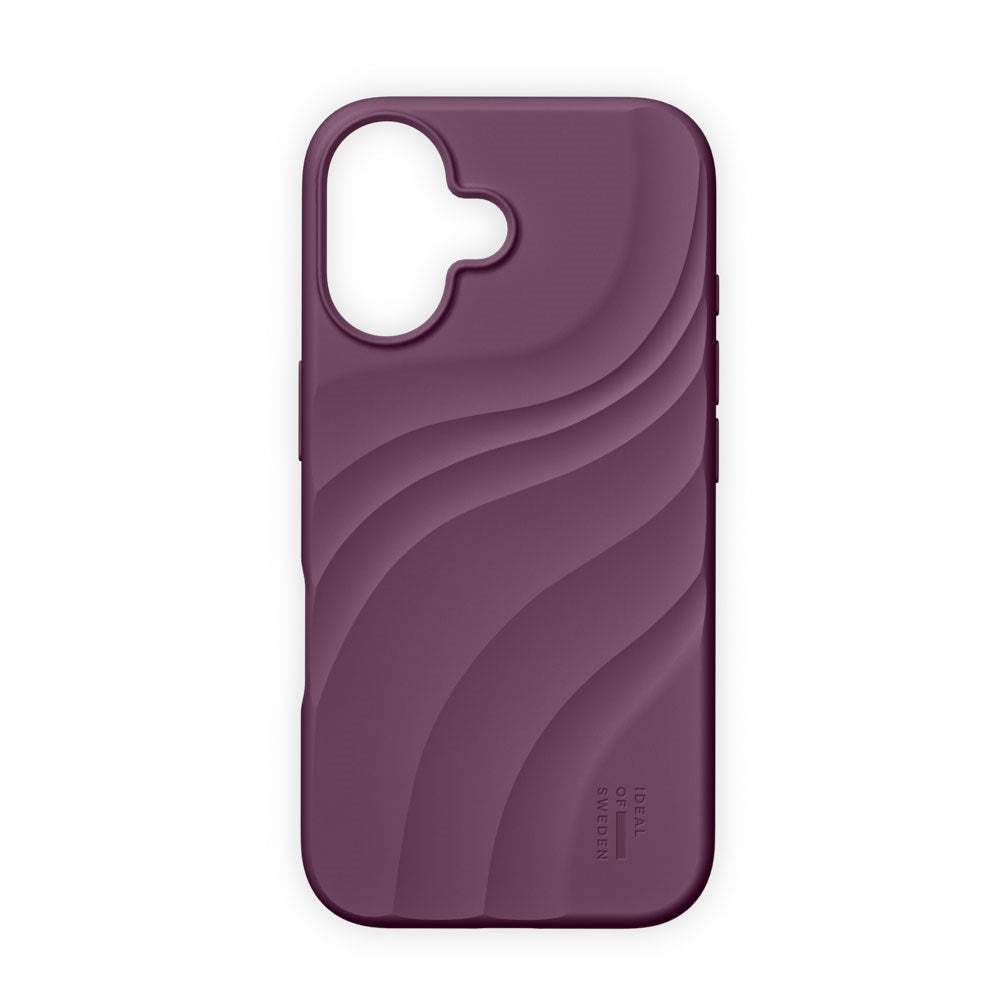 iPhone 17 iDeal of Sweden Soft Swirl Silicone Deksel - MagSafe Kompatibel - Velvet Plum