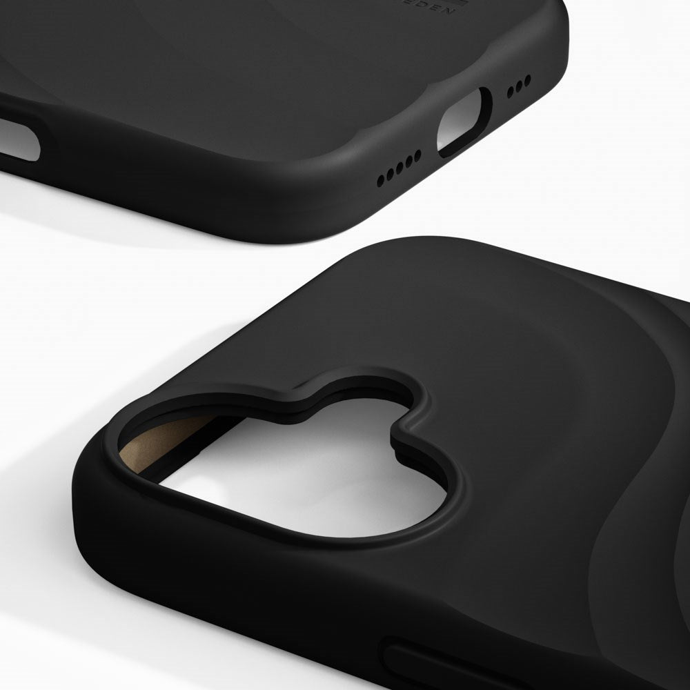 iPhone 17 iDeal of Sweden Soft Swirl Silicone Deksel - MagSafe Kompatibel - Velvet Black