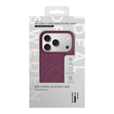 iPhone 18 Pro Max / 17 Pro Max iDeal of Sweden Soft Swirl Silicone Deksel - MagSafe Kompatibel - Velvet Plum