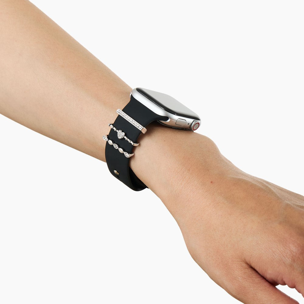 Apple Watch (38/40/SE/41/42mm) iDeal of Sweden Silikon Klokkerem - Størrelse M/L - Black