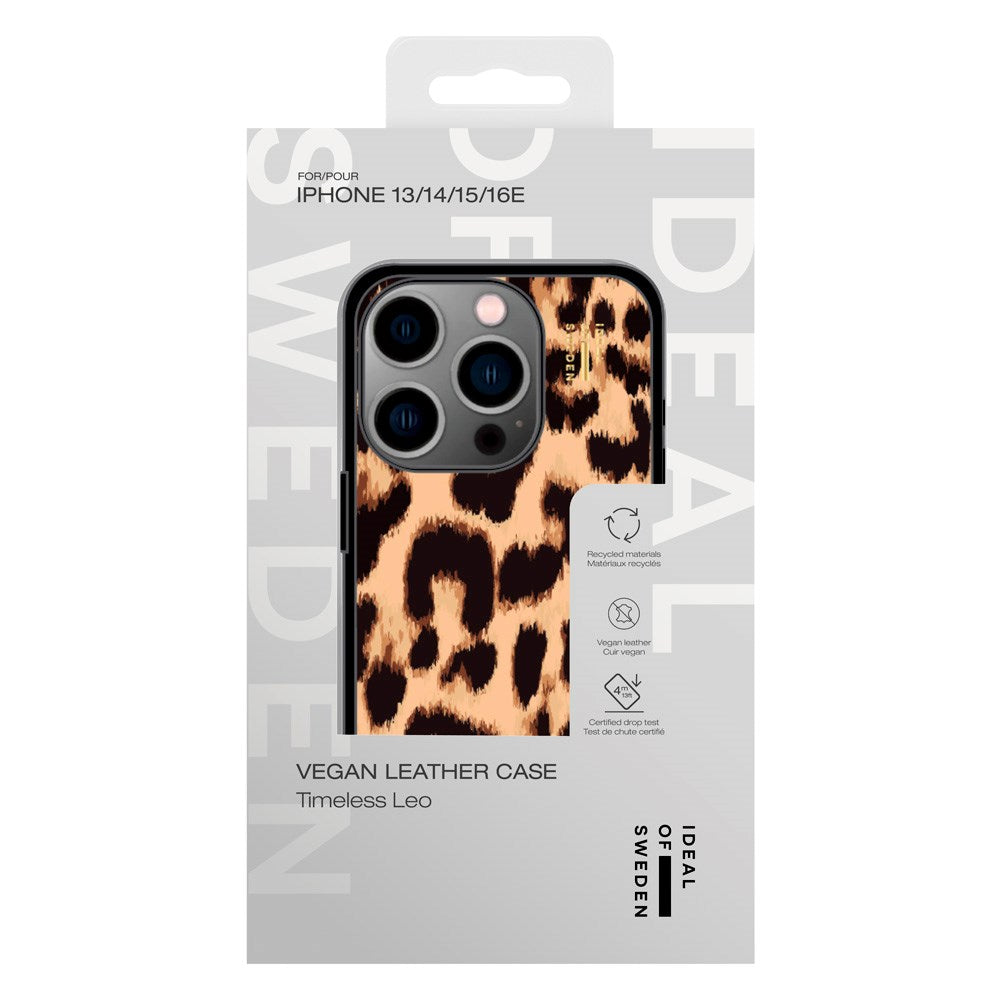 iDeal Of Sweden iPhone 17e / 16e / 15 / 14 / 13 Vegan Leather Deksel - Timeless Leo