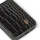 iPhone 18 Pro / 17 Pro iDeal of Sweden Vegan Leather Deksel - MagSafe Kompatibel - Black Croco