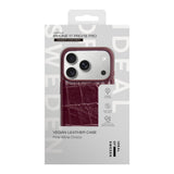 iPhone 18 Pro / 17 Pro iDeal of Sweden Vegan Leather Deksel - MagSafe Kompatibel - Fine Wine Croco