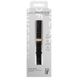 Apple Watch (38/40/SE/41/42mm) Vegan Leather Klokkerem - Black Croco