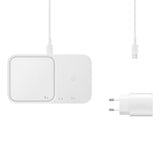 Original Samsung DUO Trådløs Pad 15W Trådløs Qi Lader - Hvit