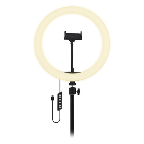 T'NB Influence Pro 12" RGBWW LED Ring Light med Justerbart Stativ for Smarttelefon - Svart