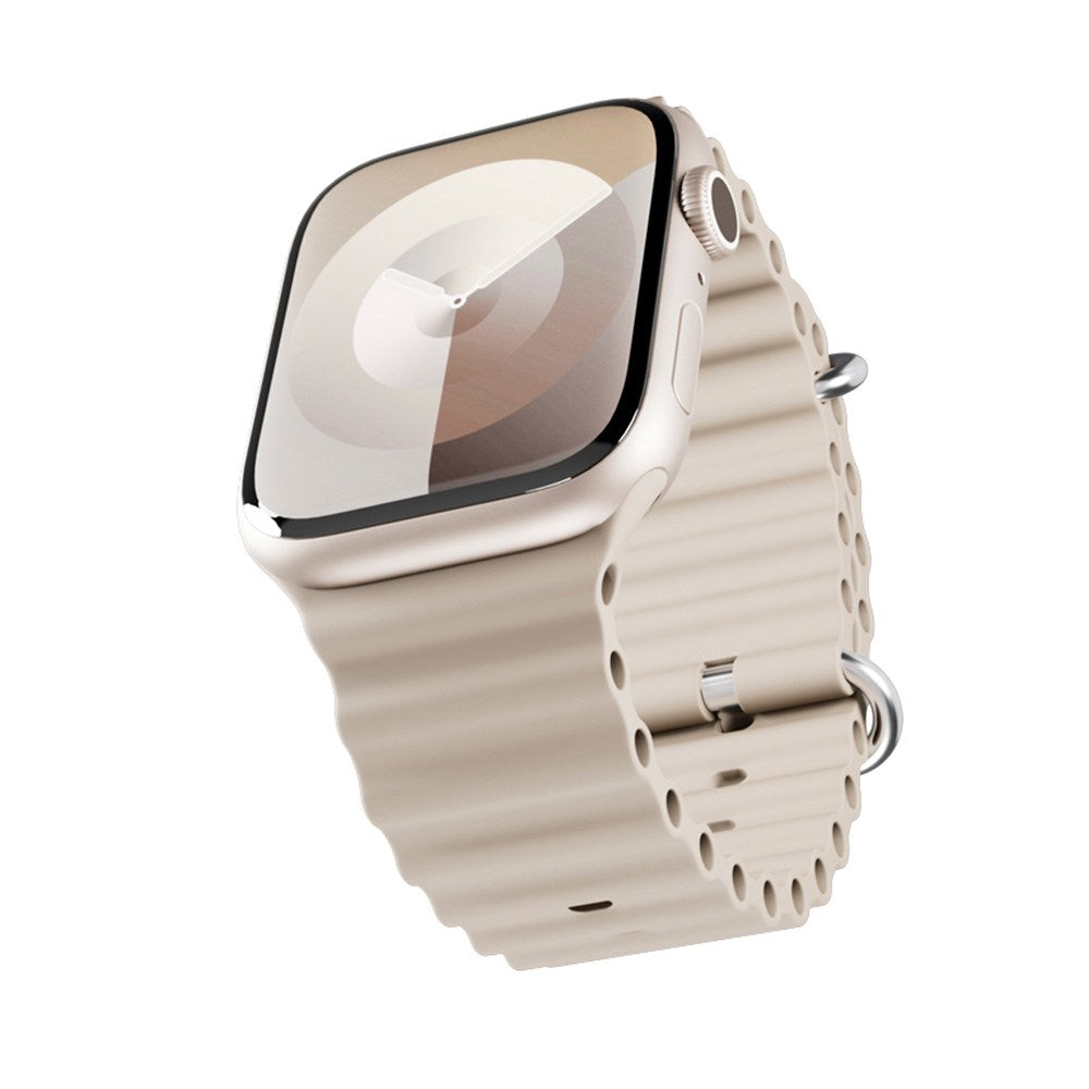 Apple Watch (38/40/SE/41/42mm) Epico Ocean Silikon Rem - Kremhvit