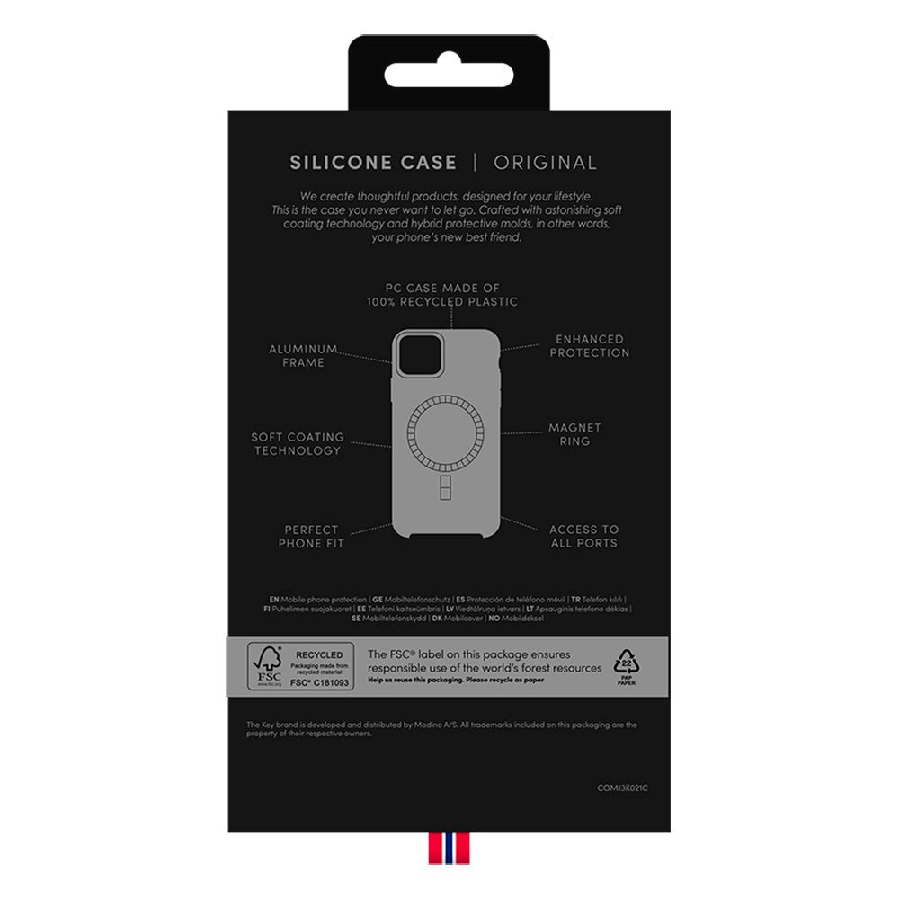 iPhone 14 Pro Max Key Silikondeksel - MagSafe-Kompatibel - Svart
