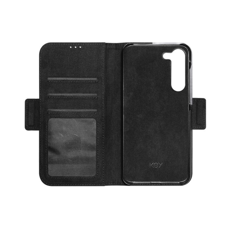 Samsung Galaxy S23+ (Plus) Key Nordfjord Slim Magnet Wallet Kunstskinn Flipdeksel - Svart