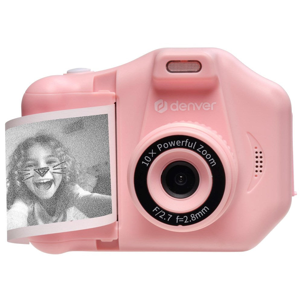 Denver KPC-1370 Digitalkamera for Barn med Termisk Skriver - inkl. MicroSD-kort & Skriverpapir - Rosa