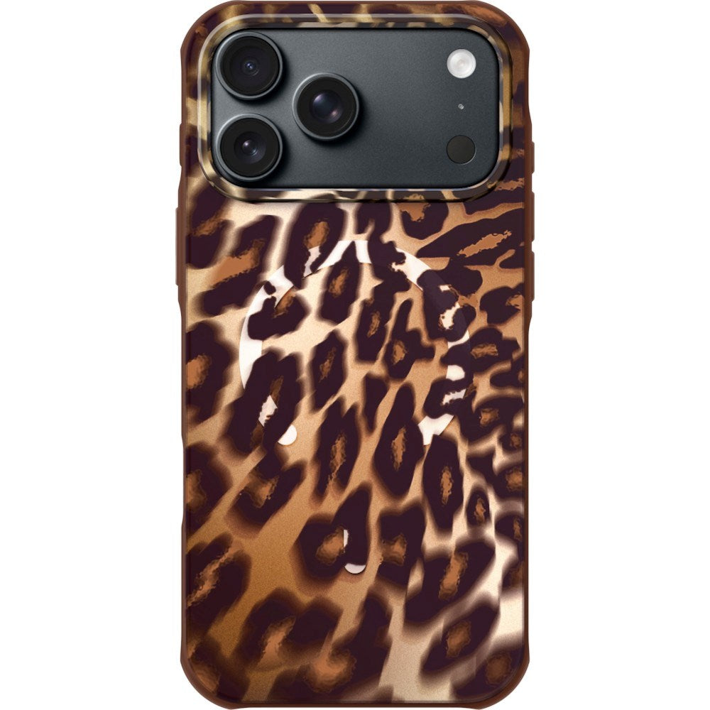 iPhone 18 Pro / 17 Pro LAUT HUEX WAVE Deksel - MagSafe Kompatibel - Mocha Leopard