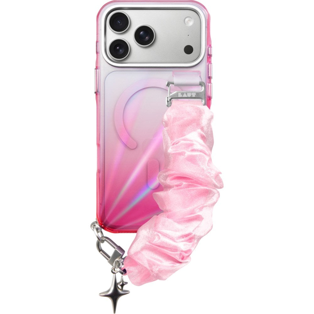 iPhone 18 Pro / 17 Pro LAUT NOVA GLOW Deksel med Stropp og Stjerne Smykke - MagSafe Kompatibel - Rosa