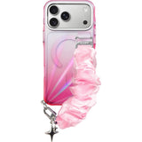 iPhone 18 Pro / 17 Pro LAUT NOVA GLOW Deksel med Stropp og Stjerne Smykke - MagSafe Kompatibel - Rosa