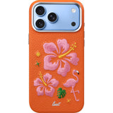 iPhone 18 Pro Max / 17 Pro Max LAUT TWINE EDGE Deksel med Stropp - MagSafe Kompatibel - Sunset Hibiscus