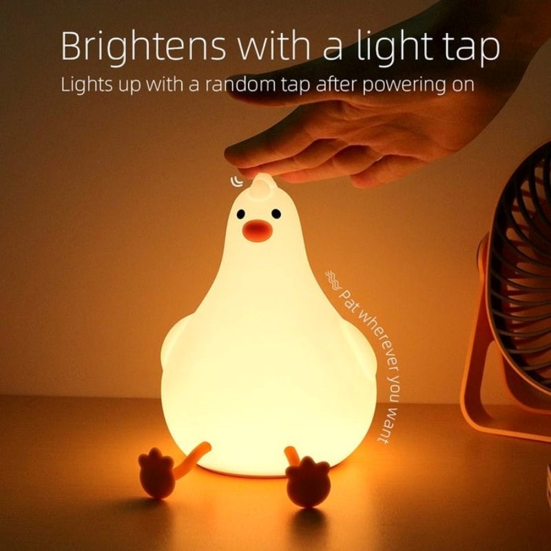 Lippa Silikon Nattlampe med Timer - Kylling