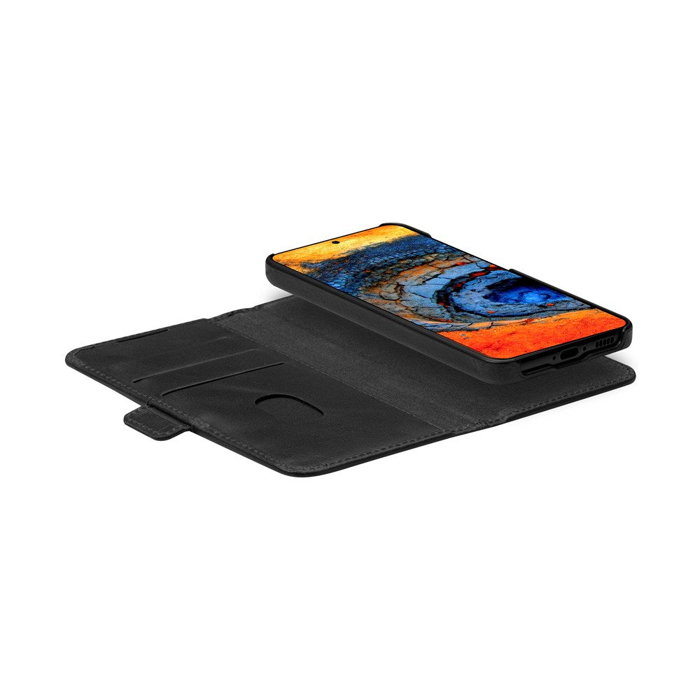 Samsung Galaxy A56 (5G) - dbramante1928 Lynge Ekte Skinn 2-i-1 Flip Deksel - Black