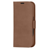 iPhone 16 dbramante1928 Lynge Ekte Skinn Magnet Flip-Deksel - MagSafe Kompatibel - Tan