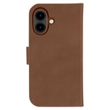 iPhone 16 dbramante1928 Lynge Ekte Skinn Magnet Flip-Deksel - MagSafe Kompatibel - Tan