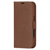 iPhone 16 Plus dbramante1928 Lynge Ekte Skinn Magnet Flip-Deksel - MagSafe Kompatibel - Tan