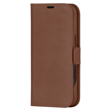 iPhone 16 Plus dbramante1928 Lynge Ekte Skinn Magnet Flip-Deksel - MagSafe Kompatibel - Tan