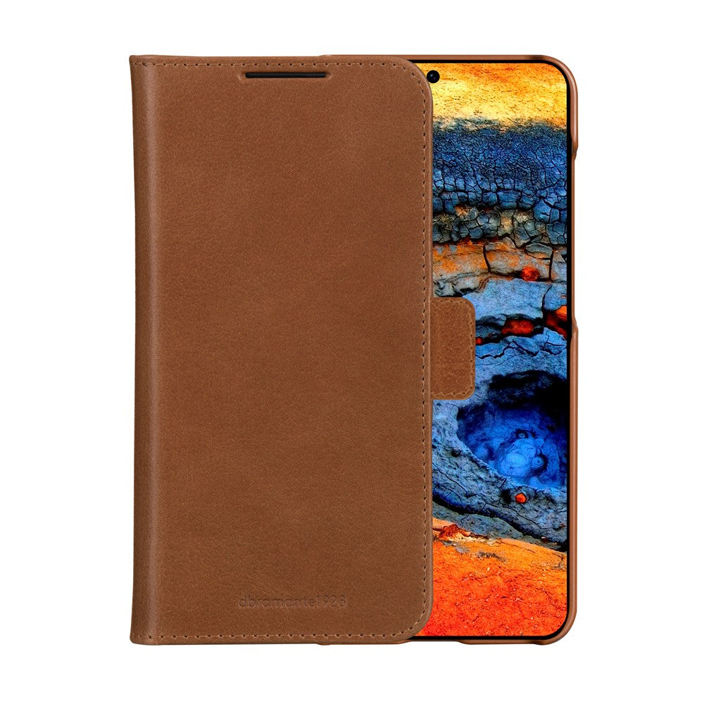 Samsung Galaxy S25 - dbramante1928 Lynge Ekte Skinn 2-i-1 Flip Deksel - Tan