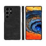 Samsung Galaxy S25 Ultra - dbramante1928 Lynge Ekte Skinn 2-i-1 Flip Deksel - Black