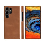 Samsung Galaxy S25 Ultra - dbramante1928 Lynge Ekte Skinn 2-i-1 Flip Deksel - Tan