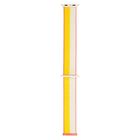 Apple Watch (38/40/SE/41/42mm) Lippa Nylonstropp - Hvit / Gul