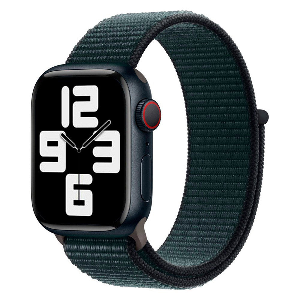 Apple Watch (38/40/SE/41/42mm) Lippa Nylonstropp - Blågrønn