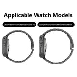Lippa Apple Watch (38/40/SE/41/42mm) Rem i Rustfritt Stål - Svart