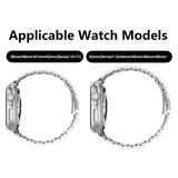 Lippa Apple Watch (42/44/SE/45/46/49mm) Rem i Rustfritt Stål - Sølv