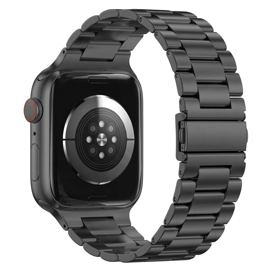 Lippa Apple Watch (42/44/SE/45/46/49mm) Rem i Rustfritt Stål - Svart