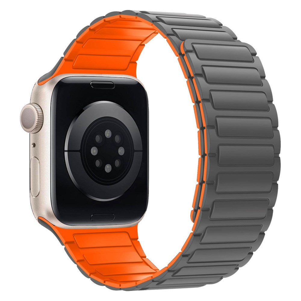 Apple Watch (38/40/41/42 mm) Lippa Magnetisk Silikonreim - Grå