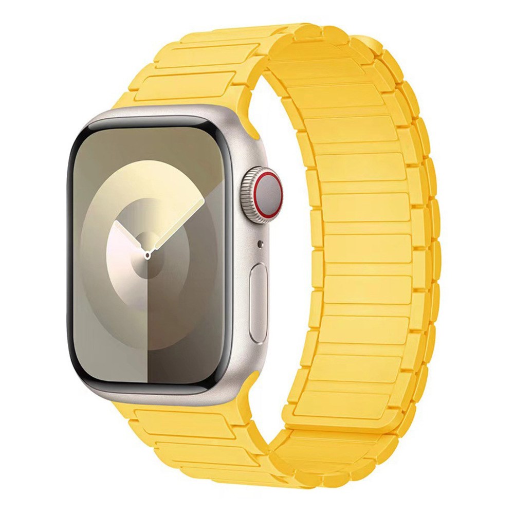 Apple Watch (38/40/41/42 mm) Lippa Magnetisk Silikonreim - Gul